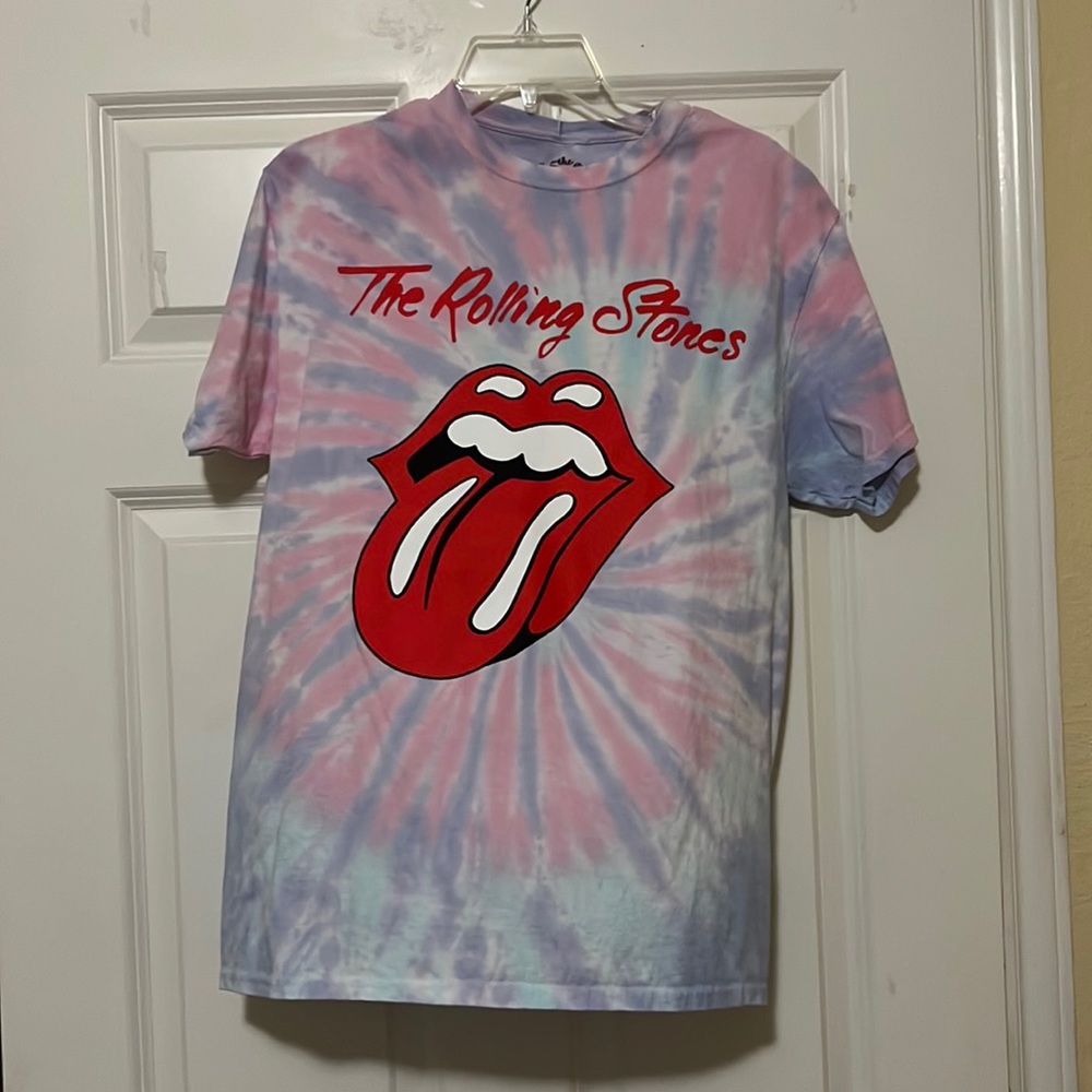Tie dye Rolling stones graphic tee